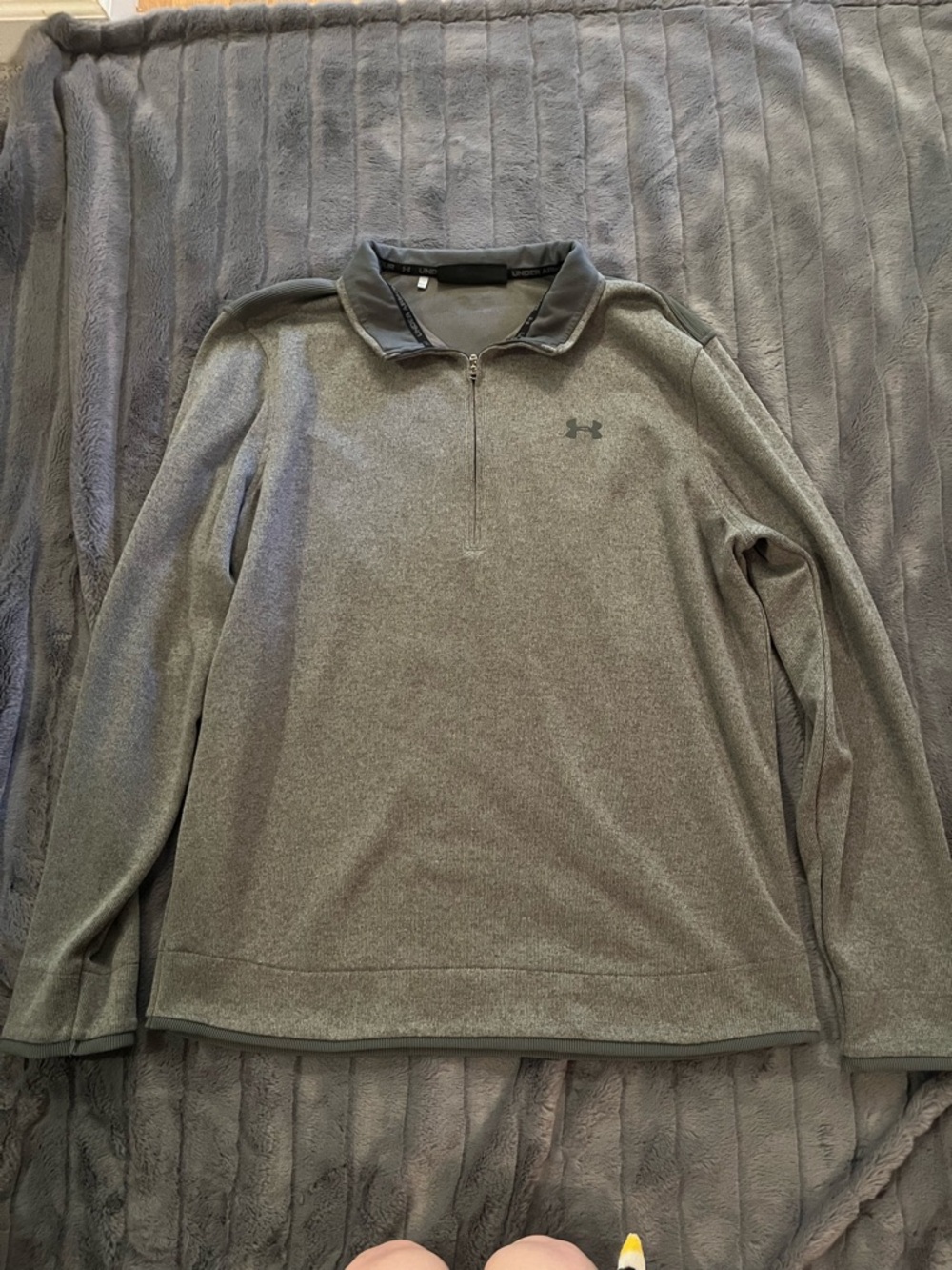 Under Armour Heather Gray Quarter-Zip Pullover